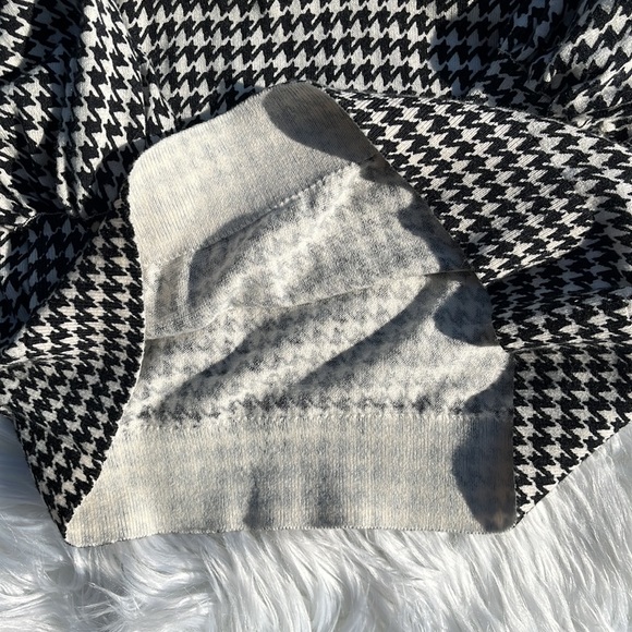 Ralph Lauren Houndstooth Sweater LRL Black White Fine Knit Blouse Women's XS NWT - Picture 6 of 11